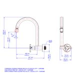 Torneira de Parede para Cozinha 1/2' e 3/4' Docol City