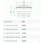 Caixa d’Água Fortlev 100L