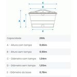 Caixa d’Água Fortlev 250L