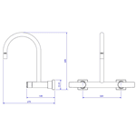  Misturador de Parede para Cozinha Deca Just 1258.C27