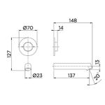 Torneira Automática Antivandalismo 135mm Ciclo Fixo Pressmatic Docol