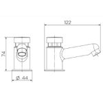  Torneira Automática de Mesa para Lavatório Pressmatic Compact