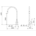 Misturador Monocomando Para Cozinha De Mesa Preta DocolSpice