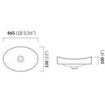 Cuba de Apoio Oval ICA21 Branca 460mmx330mm Icasa