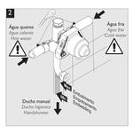 Base Misturador Monocomando para Ducha Higiênica Alta Pressão/Baixa Pressão 1/2