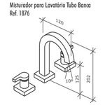 Misturador Para Lavatório Mesa Exacta Cr Fabrimar