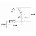 Misturador Para Cozinha de Parede Gioia Fabrimar