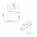 Misturador Monocomando Mesa Bica Baixa Lavatório Middle Fabrimar