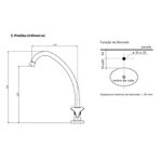 Torneira para Cozinha de Mesa Nova Gyro Fabrimar