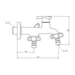 Torneira p/ Tanque Com Saída p/ Máquina de Lavar Nova Gyro Fabrimar