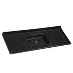 PIA SINTÉTICA GRANITADA STANDART - 120X55CM - PRETO | RORATO
