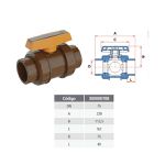 Registro Esfera vs Duas Porcas 75mm Tigre 