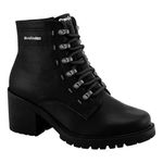 COTURNO FEMININO COMFORTFLEX COURO LEGÍTIMO TRATORADO LANÇAMENTO - PRETO