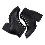 COTURNO FEMININO COMFORTFLEX COURO LEGÍTIMO TRATORADO LANÇAMENTO - PRETO