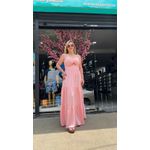 VESTIDO ISABELA LONGO DE ALÇA LANÇAMENTO - ROSA