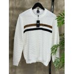 SUETER TRICOT BOSS LISTRA NO MEIO LOGO LATERAL 