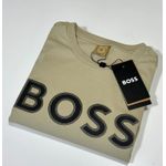 CAMISETA MC BOSS LOGO PEITO BEGE