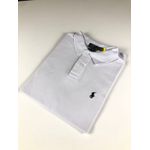 POLO MC RALPH LAUREN BRANCA LOGO LARANJA