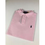 POLO MC RALPH LAUREN ROSA LOGO PRETO