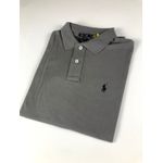 POLO MC RALPH LAUREN CINZA LOGO PRETO 