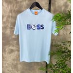 CAMISETA MC HUGO BOSS LETRAS COLORIDAS 