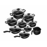 Conjunto 9 Peças Patolux Antiaderente Preto