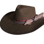 CHAPEU PRALANA 5X COLORADO MARROM ESCURO