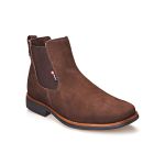 Bota Botina Chelsea Masculina Café Nobuck