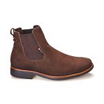 Bota Botina Chelsea Masculina Café Nobuck