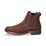 Bota Botina Chelsea Masculina Café Nobuck