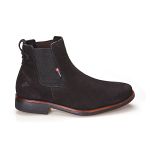 Bota Botina Chelsea Masculina Preta Nobuck 