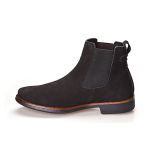 Bota Botina Chelsea Masculina Preta Nobuck 