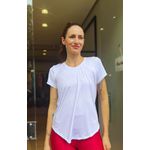Camiseta Fitness Branco Alongada