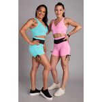 Conjunto Top e Shorts Vibration Azul bebê