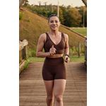Conjunto Top e Shorts Confort Marrom 