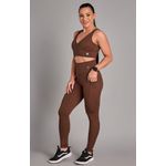 Conjunto Top e Legging Confort Marrom 