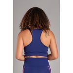 Top Fitness Level Up Azul e rosa 