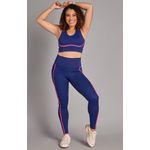 Calça Legging com bolso Level Up Azul e rosa