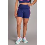 Shorts Fitness Level Up Azul e rosa 