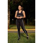 Calça Legging com bolso Level Up Preto e branco 