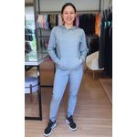 Calça Jogger Moletinho Glow cinza