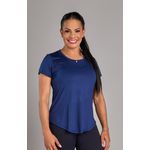 Camiseta Fitness Alongada Azul marinho 