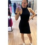 Vestido Cavado Curto Preto