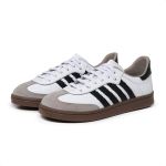 Tenis De Couro Vitória Cor: Branco/Preto 