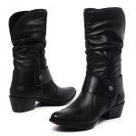 Bota Lunar Couro 3925 Preto 