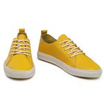 TENIS DE COURO JULLIET AMARELO