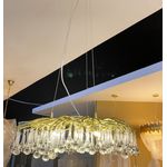 LUSTRE MODERNO PEROLA D60CM OURO VELHO