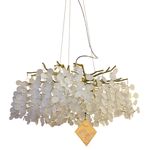 LUSTRE MODERNO NIVEUS D60CM OURO VELHO