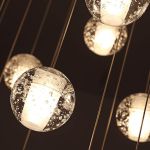 PENDENTE DARYA CRISTAL BALL COM LÂMPADA + LÂMPADA G4 