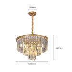 LUSTRE DOURADO MODERNO COM CRISTAL 5205 